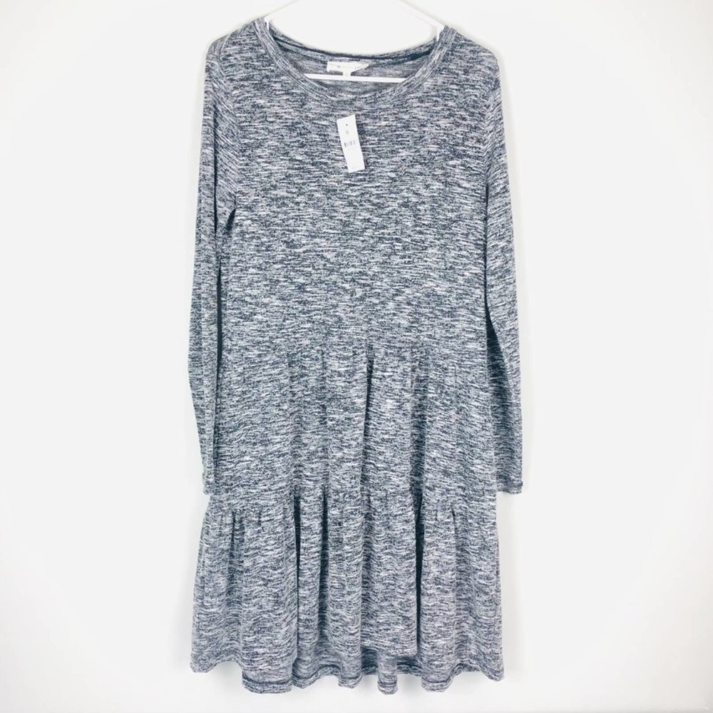 NWT Lou & Grey Tied Soft Jersey Knit Long Sleeve Dress S